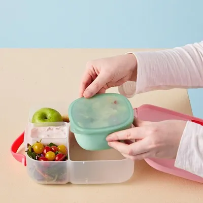 Immagine prodotto di b.box contenitore in silicone per il pranzo con coperchio - grande 400 ml per alimenti freddi Forest