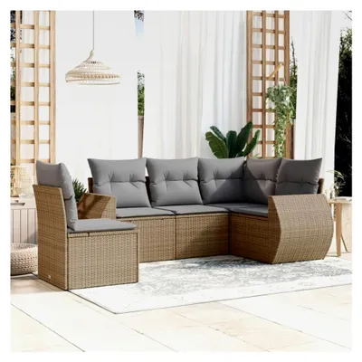 Produktbild von Gartenlounge mit Stauraum für Balkonmöbel, Rattan Sofa und Ecklounge