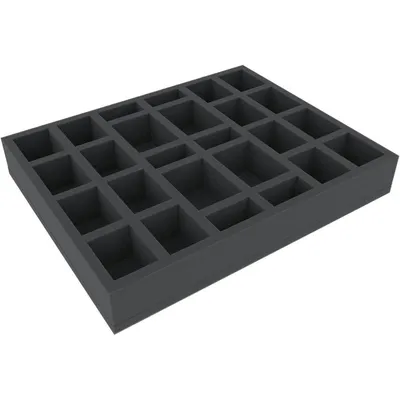 Immagine prodotto di Inserto in schiuma da 50 mm per miniature in scala 1:56 (28 mm), 26 scomparti