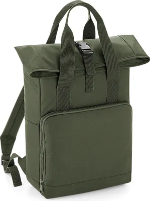 Produktbild von BagBase Twin Griff Roll-Top Rucksack RW7125 (Einheitsgröße) (Olivgrün)