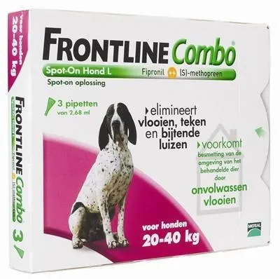 Productafbeelding van Frontline Vlooien- en Tekenmiddel Hond 20-40 kg | 3 of 6 Pipetten 3 pipetten