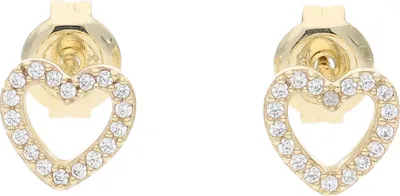 Produktbild von Herz Ohrstecker Damen 333 Gold Zirkonia JL10-06-3887