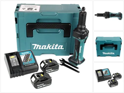 Produktbild von Makita DGD 800 RMJ Akku Geradschleifer 18V + 2x Akku 4,0Ah + Ladegerät + Makpac