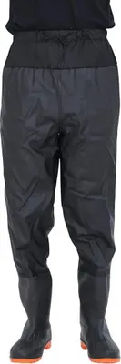 Image de vidaXL Waders à ceinture avec bottes Noir taille 44