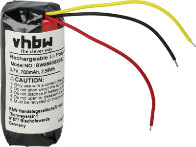 Produktbild von vhbw Akku kompatibel mit Bose 423729, SoundSport Free Wireless Headset Kopfhörer (700 mAh, 3,7 V, Li-Polymer)