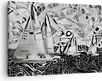 Produktbild von Bild auf Leinwand - Leinwandbild - Abstraktion modern - 70x50cm - Wand Bild - Wanddeko - Wandbilder - Leinwanddruck - Bilder - Kunstdruck - Wanddekoration - Leinwand bilder - Wandkunst - AA70x50-3479