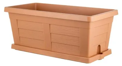 Image de Jardinière "Legno" - Terracotta - L 80 x l 40 x H 34 cm