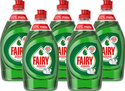 Produktbild von 5er Pack Fairy Ultra Plus Konzentrat Original Handgeschirrspülmittel 5 x 450 ml