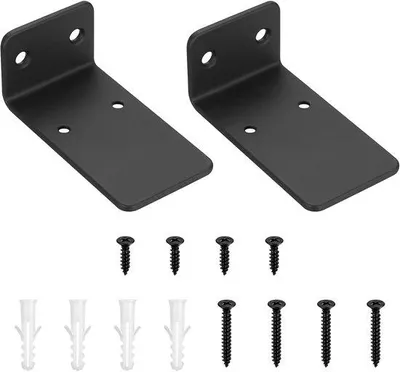Produktbild von Famanu Set von 2 unsichtbaren Regalträgern, schwere Wandhalterungen, 9 cm für schwebende Regale