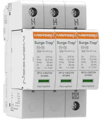 Produktbild von Mersen Ü-ABLEITER T1+2 275V 3P (STPT12-12K275V-3P)