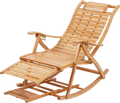 Produktbild von WISFOR Relaxliege Sonnenliege mit Verstellbare Rückenlehne,Liegestuhl Klappbar Bambus