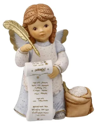 Engelfigur aus Biskuitporzellan, Höhe 10,5 cm, Weihnachtsbäckerei