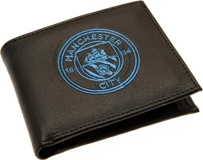 Manchester City FC - Vyšívaná peněženka TA9652 (jedna velikost) (černá)