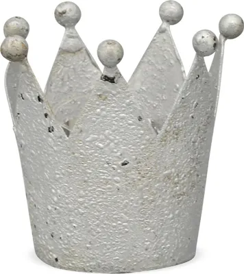 Produktbild von Krone Dekoaufsteller Windlicht Dekokrone silber Ø 8x8 cm