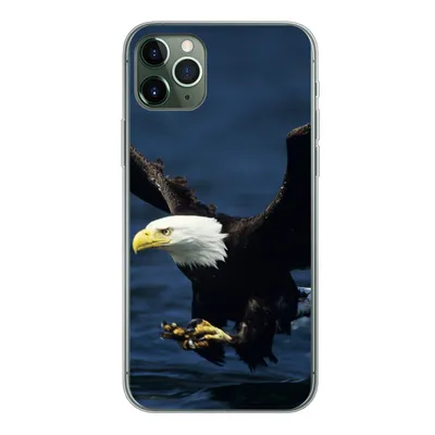 Produktbild von MuchoWow® Handyhülle Schutzhülle Hülle für iPhone 11 Pro Max Adler - Nahaufnahme - Wasser Silikon Softcase Handy Hülle - Schutz