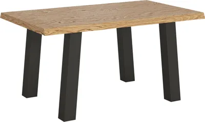 Produktbild von Ausziehbarer Tisch 90x160/260 cm Svalen entrindete Eiche mit anthrazitfarbenen Beinen