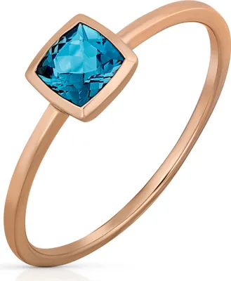 Produktbild von Orolino Ring 585/- Gold rot 060 (19,1) Blautopas beh. blau 067370113-1