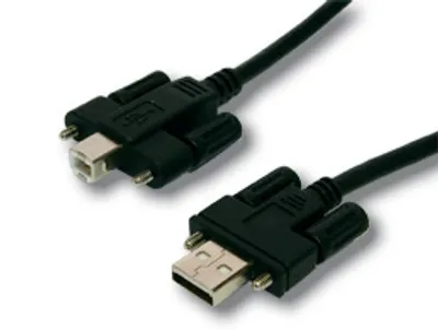 Produktbild von Verlängerungskabel, USB 2.0 Stecker A an Stecker B, verschraubbar, 2m, Exsys [EX-K1552V]