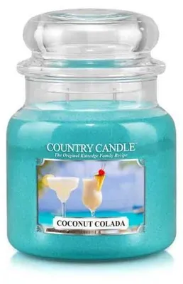 Zdjęcie produktu dla Świeca zapachowa Country Candle Coconut Colada, średnia, dwupłomykowa (453 g)