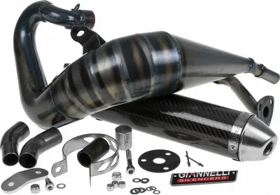 Produktbild von Giannelli Auspuffanlage Enduro Carbon mit ABE kompatibel mit Yamaha DT50R