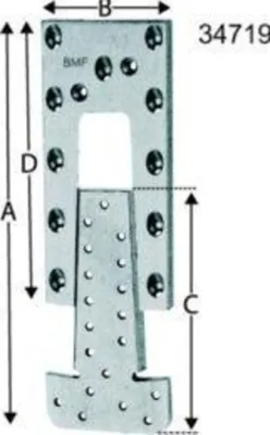 Produktbild von Simpson Strong-Tie Passverbinder ETA 07 / 0245 Typ ETB160-B min.B.70mm min.H.185mm Aluminium - ETB160-B
