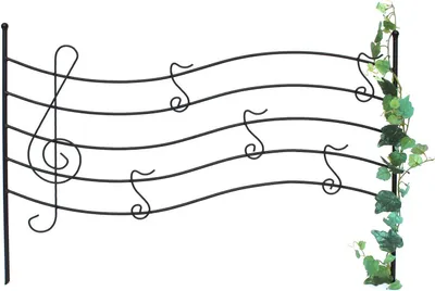 Produktbild von Steckzaun Melody Rankhilfe Rankgitter aus Metall H-56 cm B-80 cm Kletterhilfe Zaun