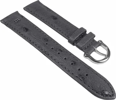Produktbild von Maurice Lacroix Ersatzband Uhrenarmband Straußenleder Band Grau 22633S, Stegbreite:19mm