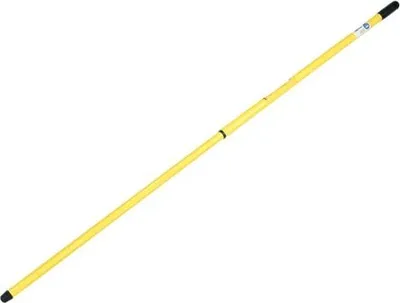 Image de Manche à balai télescopique D&L - Jaune - 140 cm, idéal pour balai à griffes
