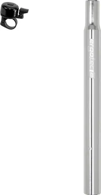 Produktbild von Ergotec Alu Fahrrad Kerzen Sattelstütze Ø 31,8 mm/ L 300 mm silber inkl. Fahrradklingel