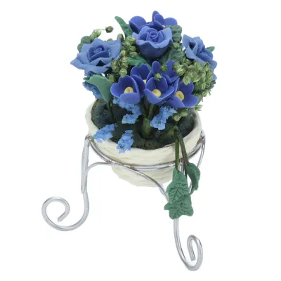 Image de Fleurs miniatures,Plantes miniatures pour maison de poupée,Plantes pour jardin de fées,Pots miniatures,Accessoires pour maison de poupée,Accessoires pour maison de poupée