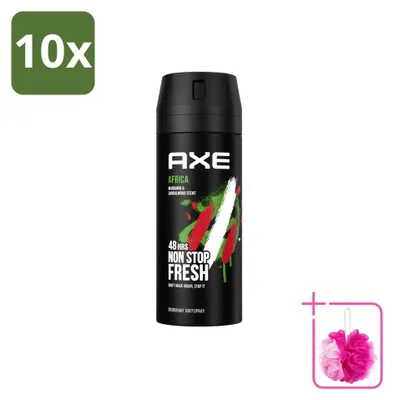 Produktbild von 10 x Axe Deodorant Bodyspray Africa - 150 ml - Sparpackung - 10 Stücke