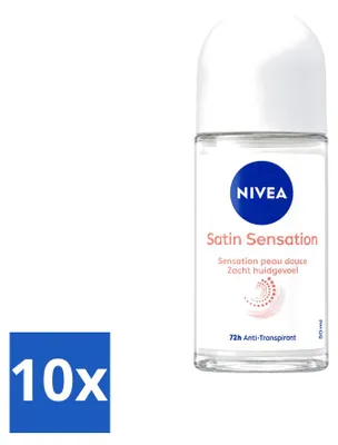 Image de 10 déodorants roll-on NIVEA Soft Touch - Anti-transpirant, 50 ml - Pack économique - 10 pièces