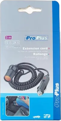 Produktbild von Verlängerungskabel Zigarettenanzünder 3m 12V / 24V 3A KFZ Steckdose Stecker PKW