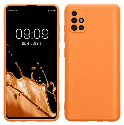 Produktbild von kwmobile Handyhülle für Samsung Galaxy A51 Hülle - weiches Handy Silikon Case - Schutzhülle Cover - Fruity Orange