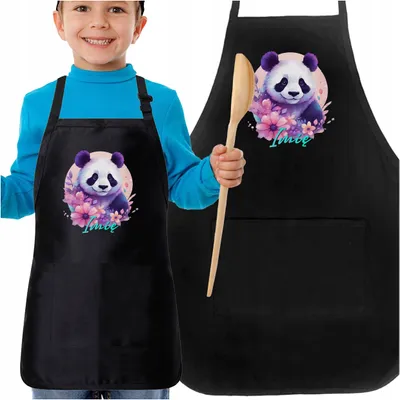 Produktbild von Kinder Schürze Panda Bär für Schule Kindergarten Basteln