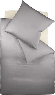Produktbild von Colours Interlock Jersey Bettwäsche Grau 155 x 200 cm