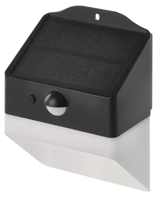 Solární LED svítidlo LUNIS s pohybovým čidlem, černé, neutrální bílá