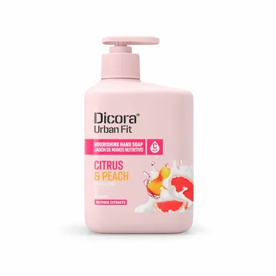 Zdjęcie produktu dla DICORA odżywcze mydło do rąk z witaminą C, ekstraktem z cytrusów i brzoskwini 500ml