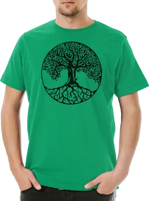 Produktbild von Urban Backwoods Yggdrasil VII, Herren T-Shirt, Farbe: Hellgrün, Größe: XL