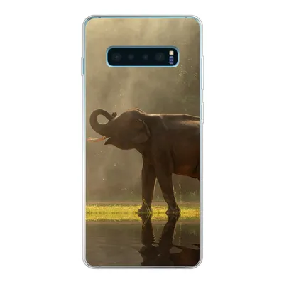 Produktbild von MuchoWow® Handyhülle Schutzhülle Hülle für Samsung Galaxy S10 Lite Elefant - Wasser - Tiere - Natur Silikon Softcase Handy Hülle - Schutz