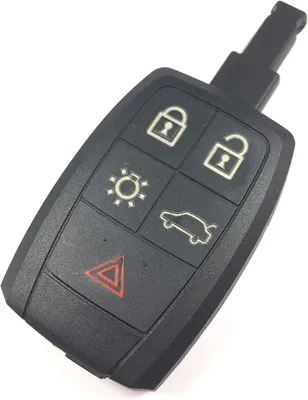 Produktbild von Techstar-Autoschlüsselgehäuse mit 5 Tasten, kompatibel mit Volvo C30, S40, V50, C70 – Keyless-Entry-Modell, Kartenform – ohne Chip, ohne Elektronik