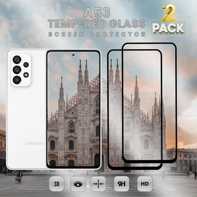 Obrázok produktu pre 2-balenie Samsung Galaxy A53 Ochranné sklo na displej - Tvrdené sklo 9H - Super kvalita 3D
