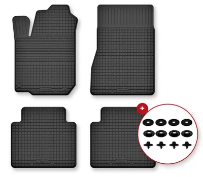 Image de Tapis de sol en caoutchouc pour Peugeot 607 1999-2010 (berline) – 4 pièces, noirs, semi-universel, adapté