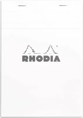 Produktbild von Rhodia 10x Gehefter Notizblock Rhodia No.16 A5 80 Blatt kariert 80g Weiß 16201C