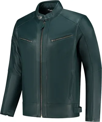 Produktbild von Rusty Stitches Dorian Motorrad Lederjacke, petrol, XL