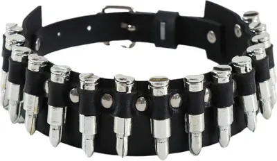 Produktbild von Kunstleder Halsband Nieten Dekor Charm Choker Halskette Punk Rock Gothic Choker Halskette Frauen Männer Statement Schmuck