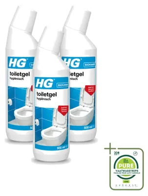 Produktbild von 3 x HG Hygienische Toilettengel - 500 ml - Großpackung - 3 Stücke