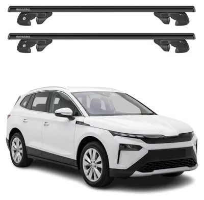 Produktbild von Dachträger Grundtäger für Skoda Elroq 2024-2026 Aluminium 90kg Schwarz 2tlg, KI-generiertes Bild