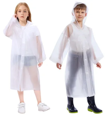 Produktbild von Kinderregenjacke - Wasserdichtes Regencape mit Kapuze - Regenponcho für Kinder
