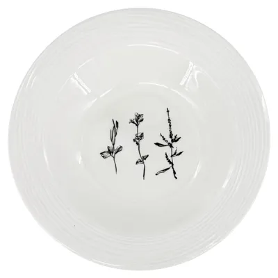 Immagine prodotto di Croft Wild piatto fondo in porcellana 23 cm, bianco/nero